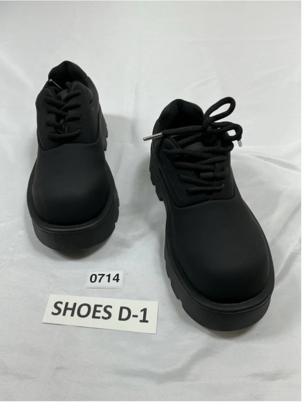 Men’s New Fashion Platform Chunky Lace Up Oxfords Black Size 255 US 8